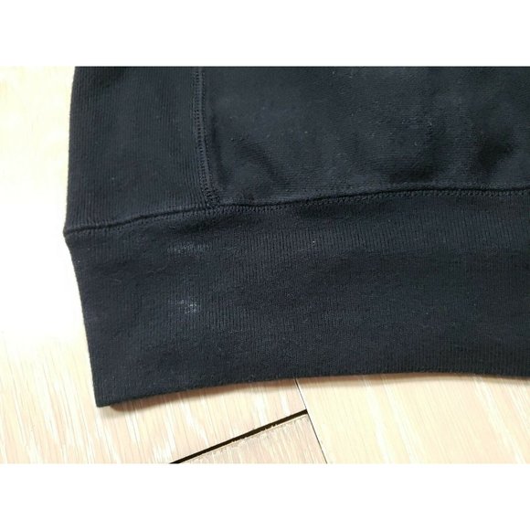 Champion Reverse Weave Sweatshirt Crewneck Small Black SPELL OUT in White - Picture 11 of 11